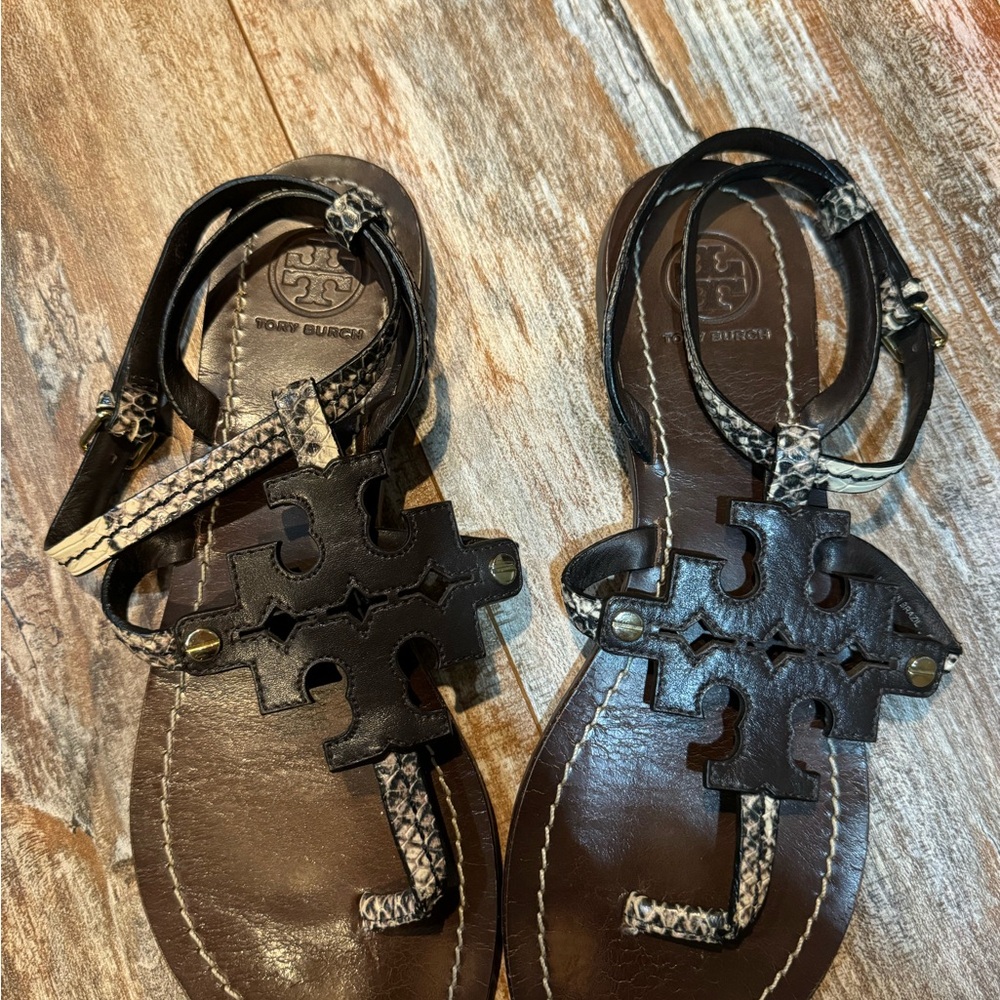 Tory burch ankle wrapped Miller sandals